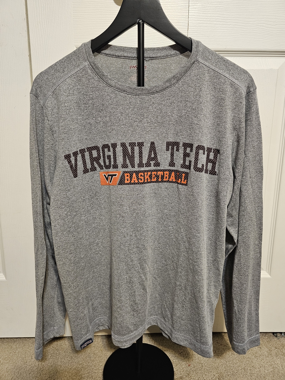 Jansport Gray Virginia Tech Basketball Long-Sleeve Tee Hokies